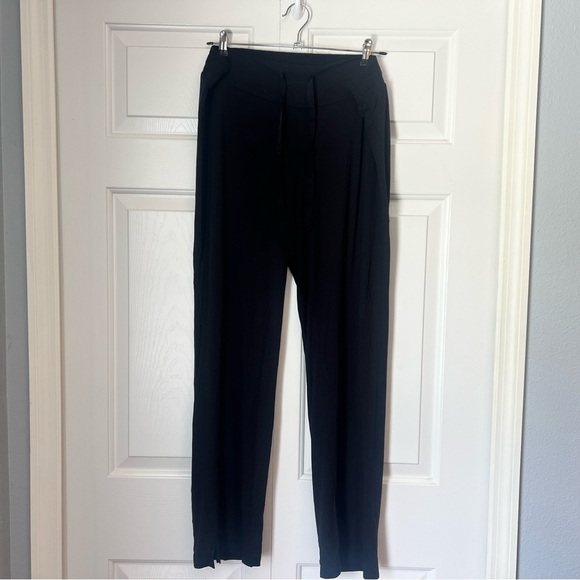 Gap Maternity Black Pajama Set Cami Robe Pants Size Large Modal Soft - Picture 10 of 11